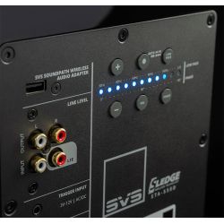 SVS SB-2000 Pro Bois Noir : boutons de réglages à l'arrière