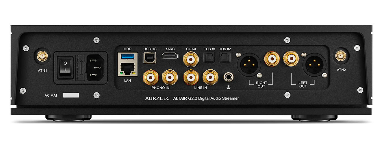 Auralic Altair G2.2 : lecteur musical réseau avec DAC 32 bits / 384 kHz et DSD512, pré-ampli casque et pré-ampli phono. Compatible UPnP / DLNA / Roon - Stockage SSD en option