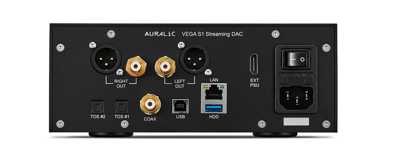 Auralic Vega S1 : lecteur réseau HiFi avec DAC 32 bits / 384 kHz et DSD512, pré-amplificateur compatible UPnP / DLNA / Roon et Airplay