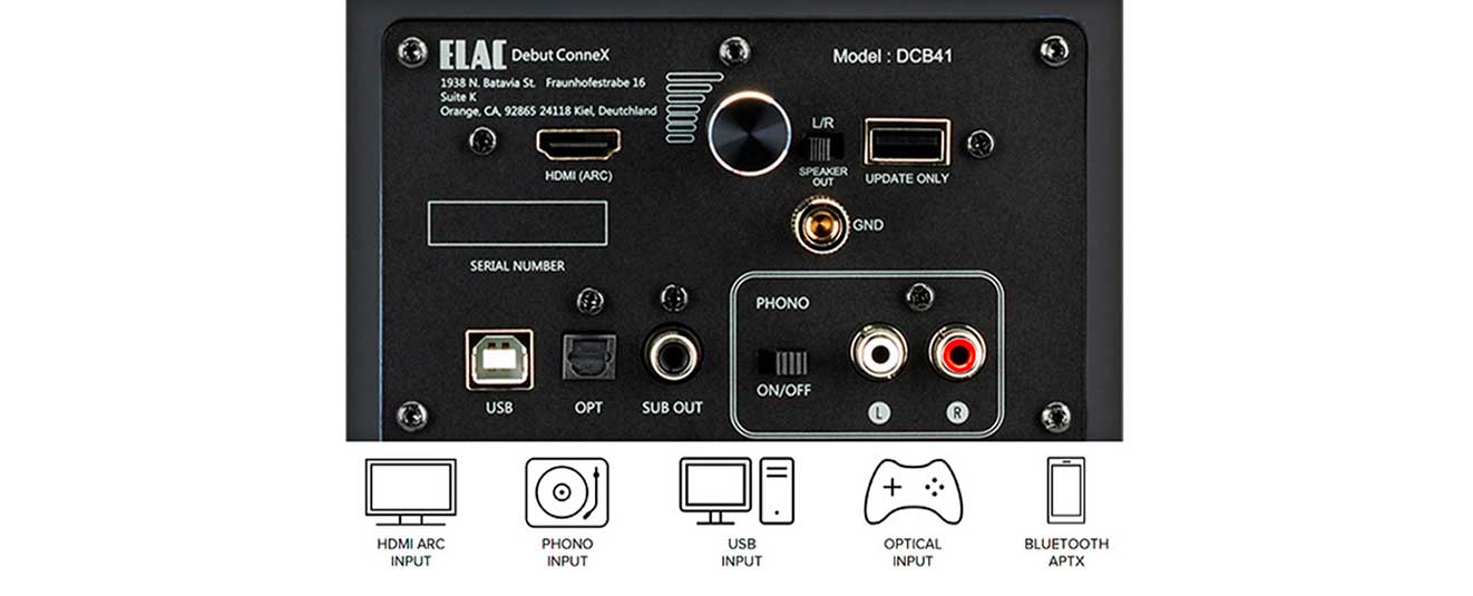 Kanto Audio YU4 : Entrées analogiques et numériques​