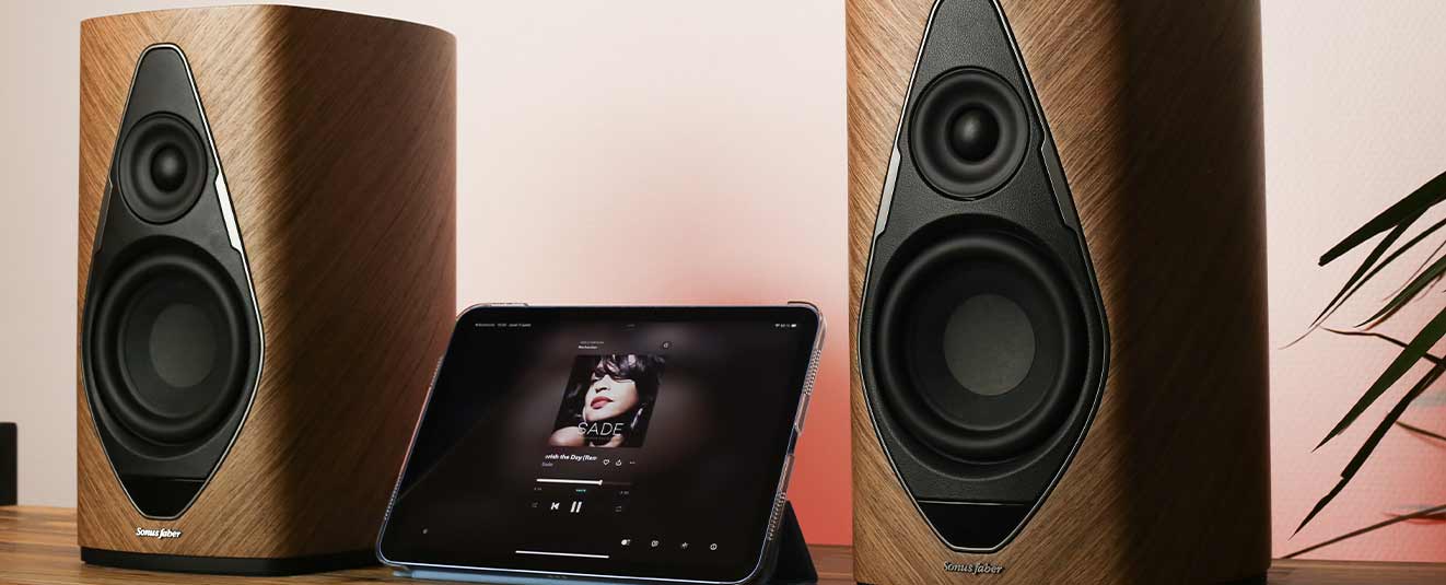 Sonus faber Duetto : paire enceintes bibliothèques actives